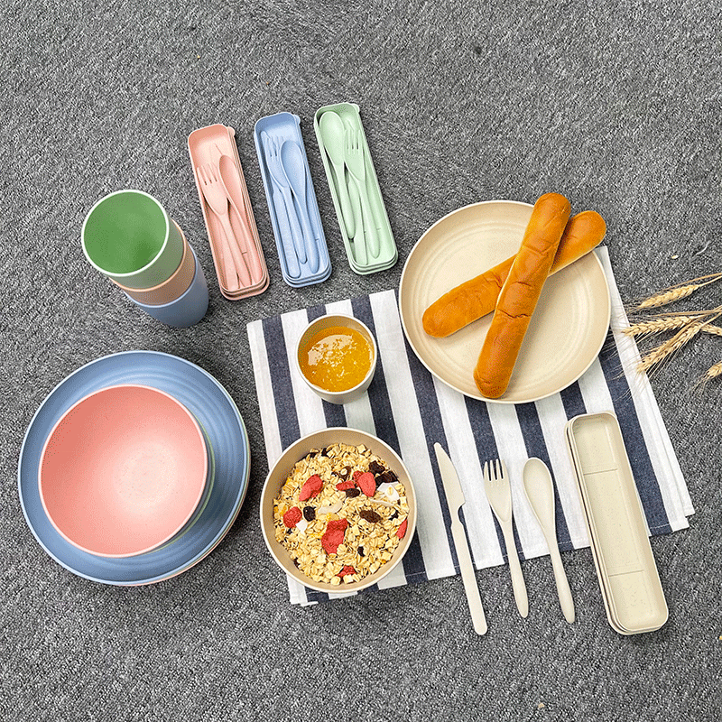 Environmental Protection Wheat Straw Tableware Set